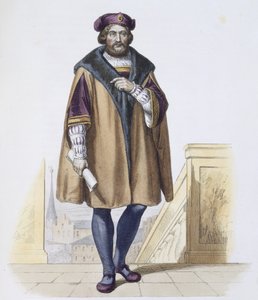 Pierre de Ronsard (1524-85) gravert av Delaistre